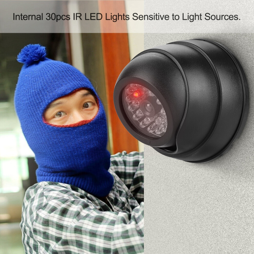 Mr-18 Fake Dome Camera Cctv Surveillance Dummy With 30 Ir Leds For Security 4611393331181