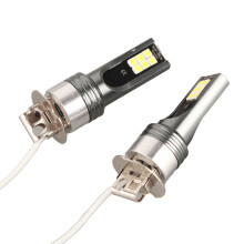 2525 12LED Car Headlights H3 12V White 6500K‑7500K, 24W 2-Pack