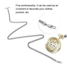 Retro 65cm Silver T-Bar Pocket Watch Chain Pendant Holder Accessory