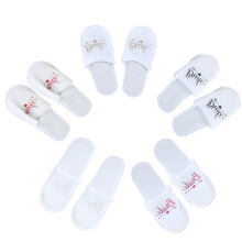 Disposable Wedding Slippers 5 Pairs Letters