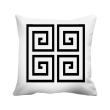 Polyesterpudebetræk 45x45 cm flerfarvet geometrisk