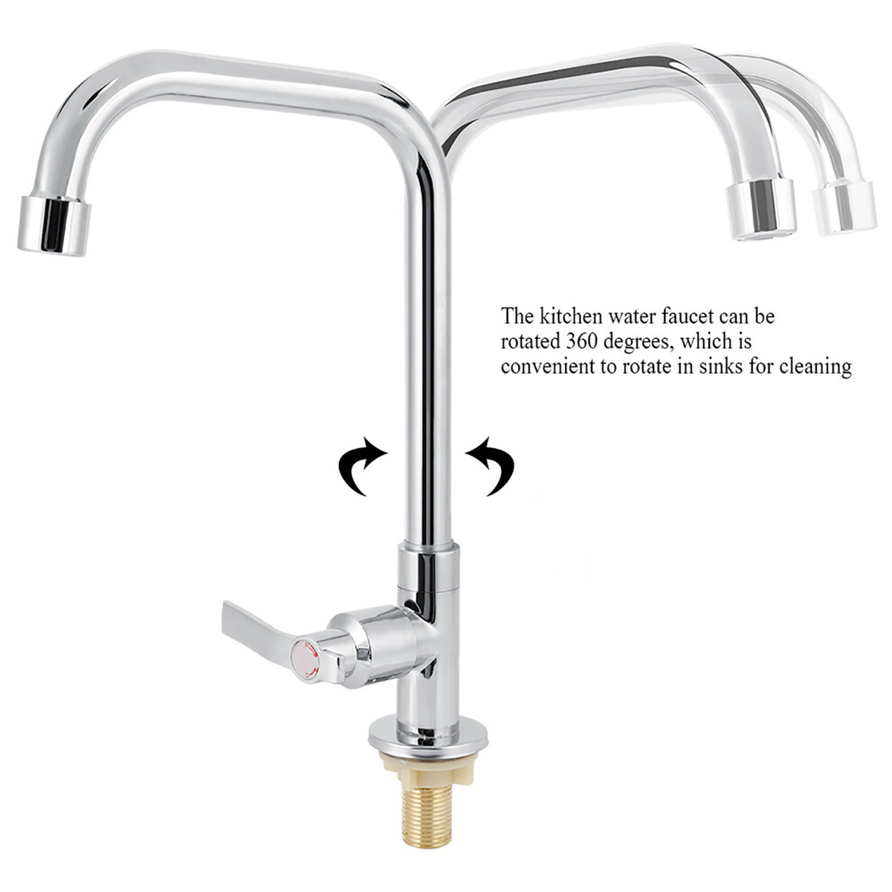 G1/2In Single Handle Kitchen Faucet, Chrome, 29Cm Tall 8421393282699