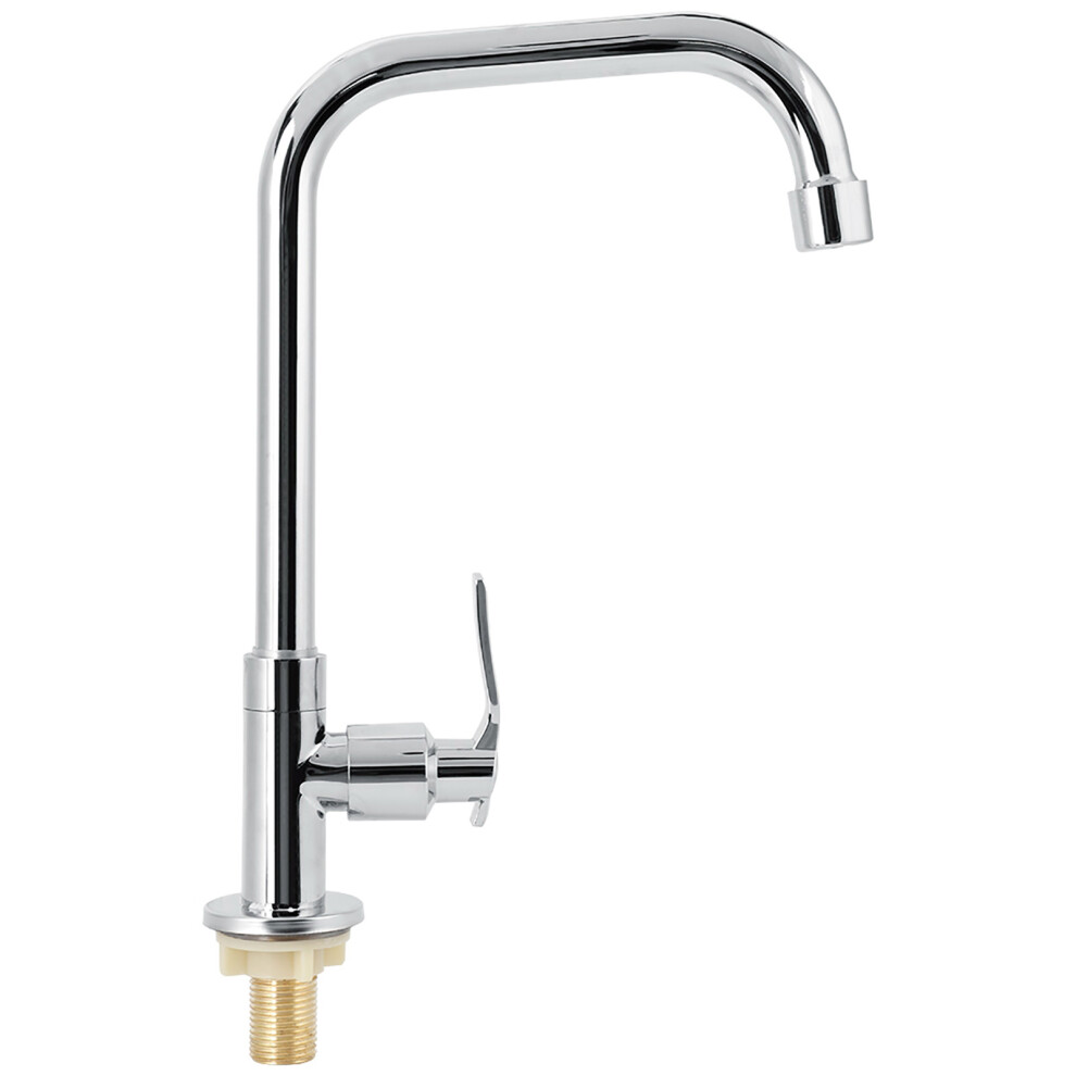 G1/2In Single Handle Kitchen Faucet, Chrome, 11.4In Height 7651393332488
