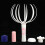 Electric Octopus Head Massager with 8 Angles, 25.5cm, Multi-Head 4