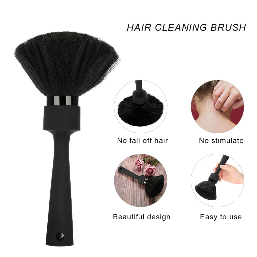 Soft Hair Brush Neck Duster for Haircut Styling, 22cm Black