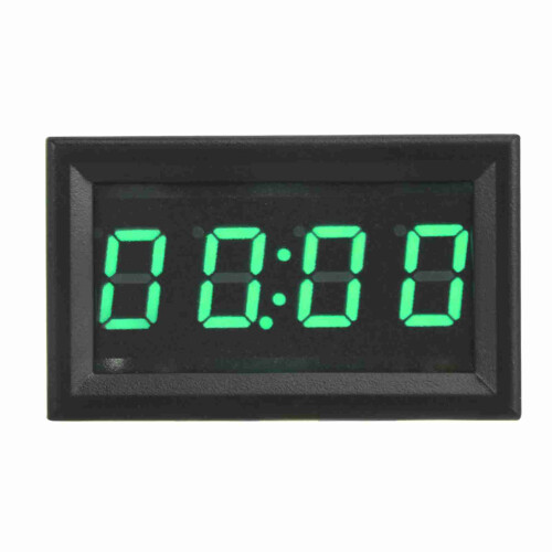 LED Car Watch Digital Green Car Interior Luminous Clock Accessory