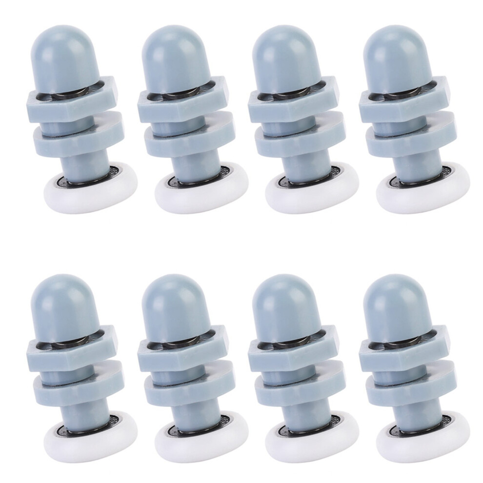 Sliding Roller Track Door Wheel 8Pcs Durable Plastic Bathroom Glass Rollers 7631393284598