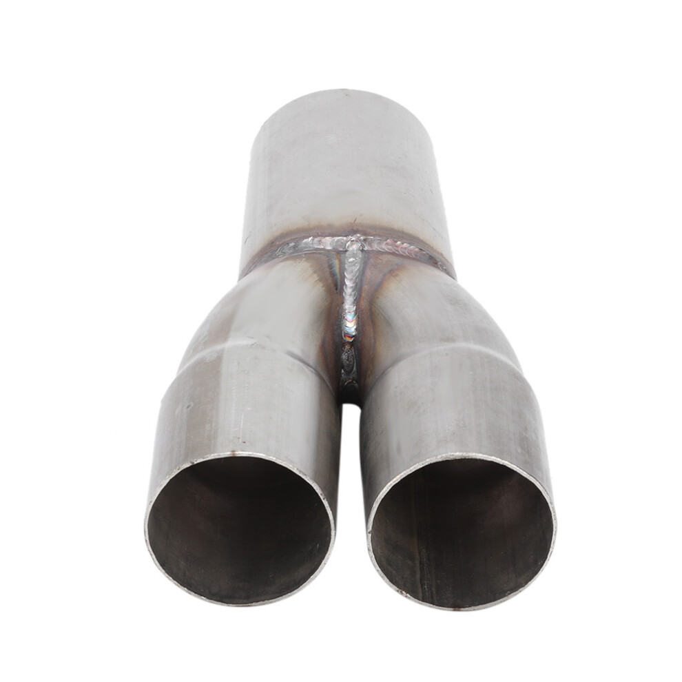 T304 Stainless Steel Exhaust Pipe Collector 2In Double Inlet 2.5In Outlet 7631393284727