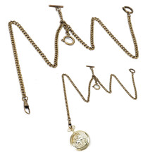 44cm Retro Vintage Metal Pocket Watch Chain - Bronze Classic Antique Accessory