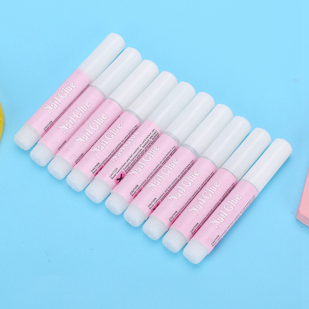 10pcs Nail Extension Adhesive Glue, 6.7cm, Safe & Strong Hold
