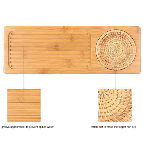 Eco Bamboo Tea Tray Storage 1