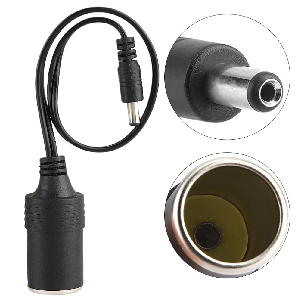 Cigarette Lighter To Dc 5.5*2.1Mm Power Adapter Cable, 30Cm, Black 4111393335474