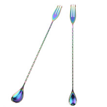 Stainless Steel Cocktail Spoon Long Handle for Mixing & Layering - Durable & Elegant