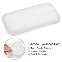 Silicone Eyelash Extension Pad, 11x5.5cm, Reusable, Pink & Transparent