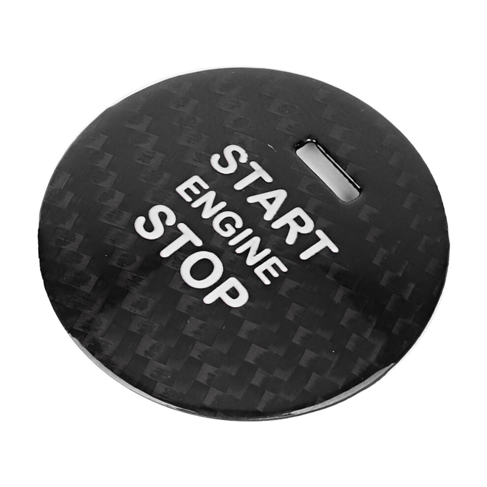 Carbon Fiber Ignition Start Button Trim For Mazda Cx-8, 3, 5, Mx-5 () Black/Red 5081393336087