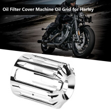 CNC Aluminum Motorcycle Oil Filter Cover Chrome Fit All Models