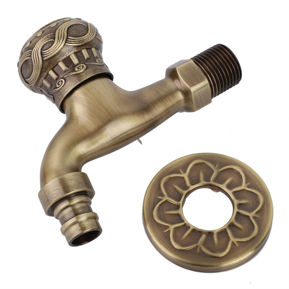 G1/2" Antique Brass Wall-Mounted Laundry Faucet, Cold Tap 3051393337836