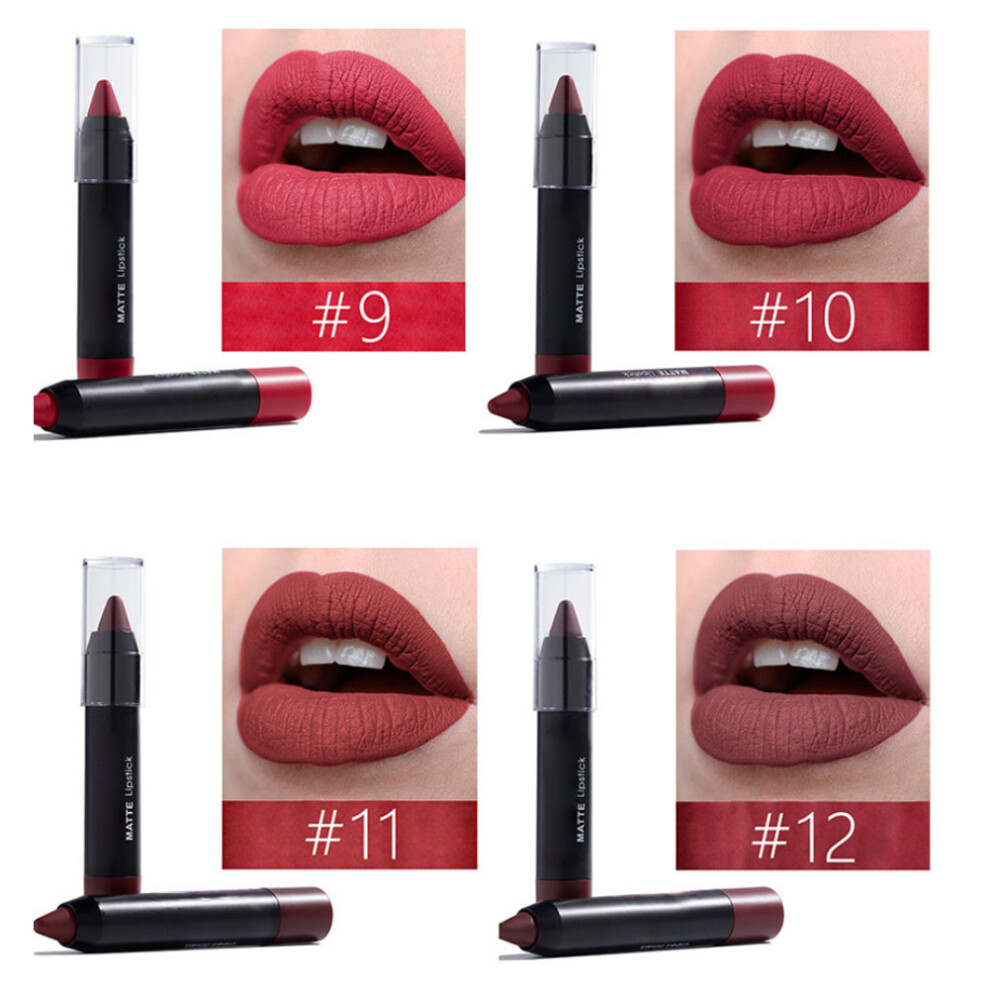 12Pcs Matte Waterproof Lip Gloss Set, Long Lasting Lipstick 3.5g