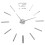 Large 3D Mirror Wall Clock DIY Surface Sticker Silver Modern Home Decor 16