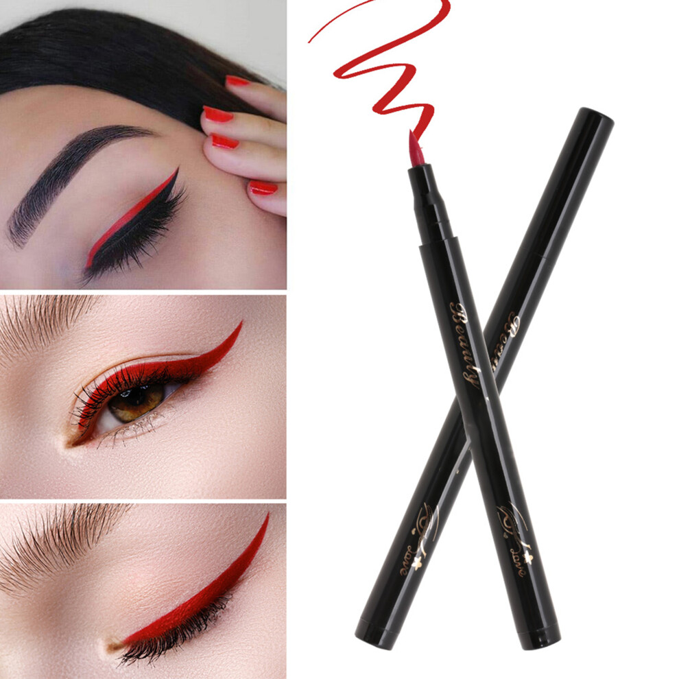 Red Long Lasting Waterproof Liquid Eyeliner Pencil - 13.5Cm
