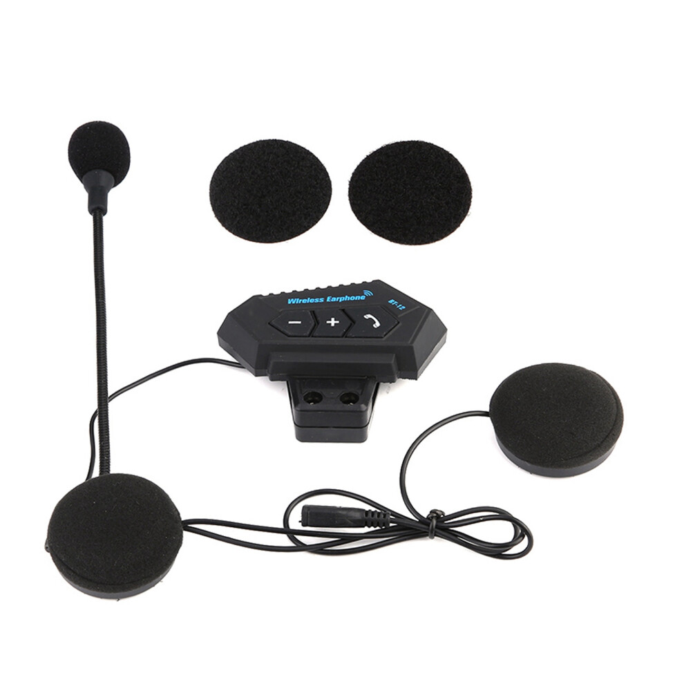 Motorcycle Helmet Bluetooth Headset With 8H Playtime, Black 4931393294836
