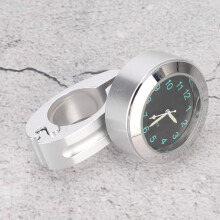 Motorcycle Handlebar Waterproof Shockproof Dial Clock Watch Aluminium 43mm