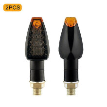 (E50 2PCS) Intermitente para motocicleta E50 de 14 LED, color ámbar, 12V/24V M10