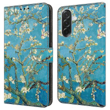 (Multicolor, Apricot Blossom) Samsung Galaxy A36 5G Leather Wallet Case with Stand & Pattern