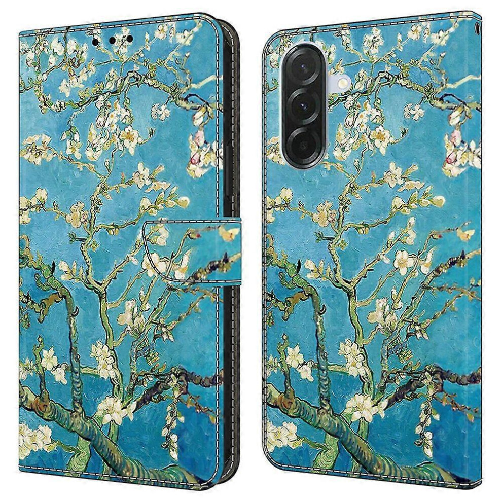 (Multicolor, Apricot Blossom) Samsung Galaxy A36 5G Leather Wallet Case With Stand & Pattern 5704557386291