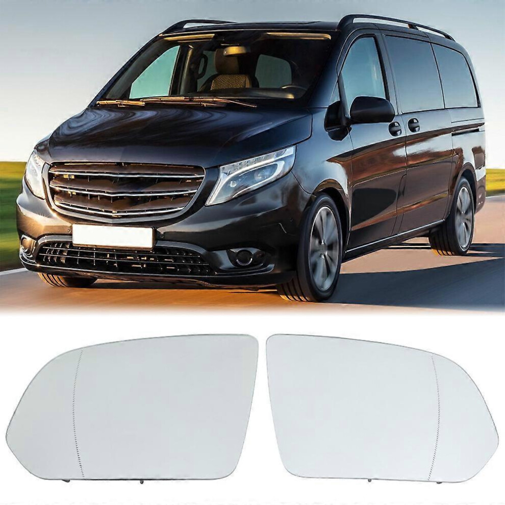 (Brown) Rearview Mirror Frame Glass Lens For Mercedes-Benz V Class Vito W447 2014-2025 Brown 5704557385843