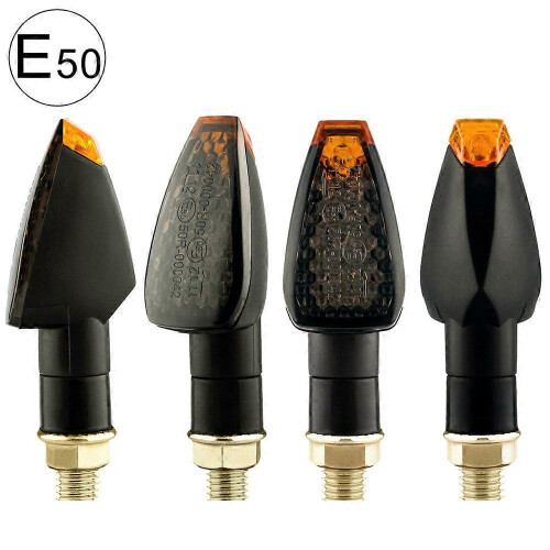 (E50  4PCS) E50-geprüfter 14-LED-Motorradblinker, gelb, 12 V/24 V, M10 2