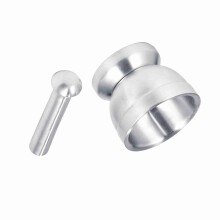 Stainless Steel Garlic Mortar and Pestle Set, 10x8.7cm Kitchen Spice Grinder