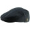 (Navy Herringbone, XL) Royal Stallion Wool Flat Cap 1