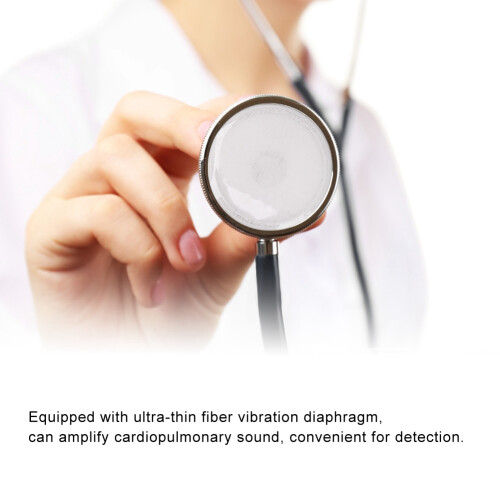 Single Head Aluminium Alloy Stethoscope Black, Heart Lung Detection 2