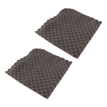 Black Acoustic Foam Wall Panels 6-Pack, 50x50cm Sound Absorbers