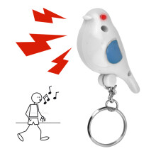 LED Bird Whistle Key Finder with Voice Control White