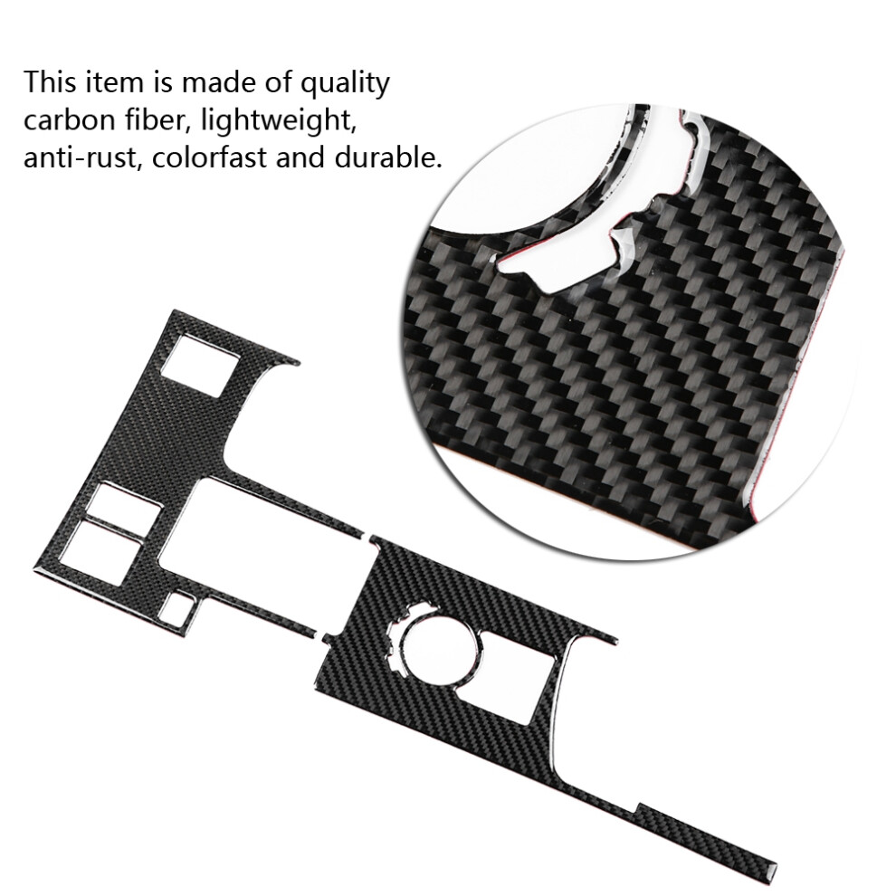 2Pcs Carbon Fiber Gear Shift Panel Cover Fit Lexus Is250 2013-2018 8741393353077