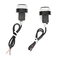 Motorcycle Handlebar Turn Signal Light DC 12V White/Yellow Flasher 22mm