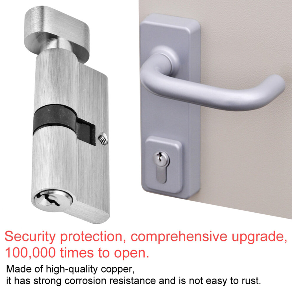 65Mm Copper Lock Cylinder For Wooden Bedroom Doors Single Open With Keys 9491393308384