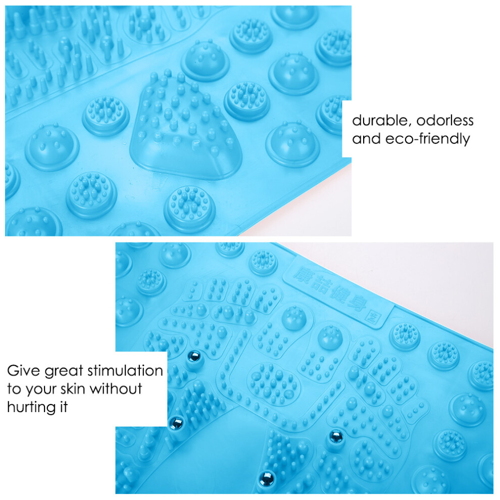 Blue Magnetite Feet Massage Mat, Acupressure Reflexology, 29 X 39 Cm