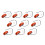 10pcs 2.5in 2LED Oval Side Marker Light 1.2W Amber 2