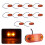 10pcs 2.5in 2LED Oval Side Marker Light 1.2W Amber 12