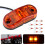 10pcs 2.5in 2LED Oval Side Marker Light 1.2W Amber 13