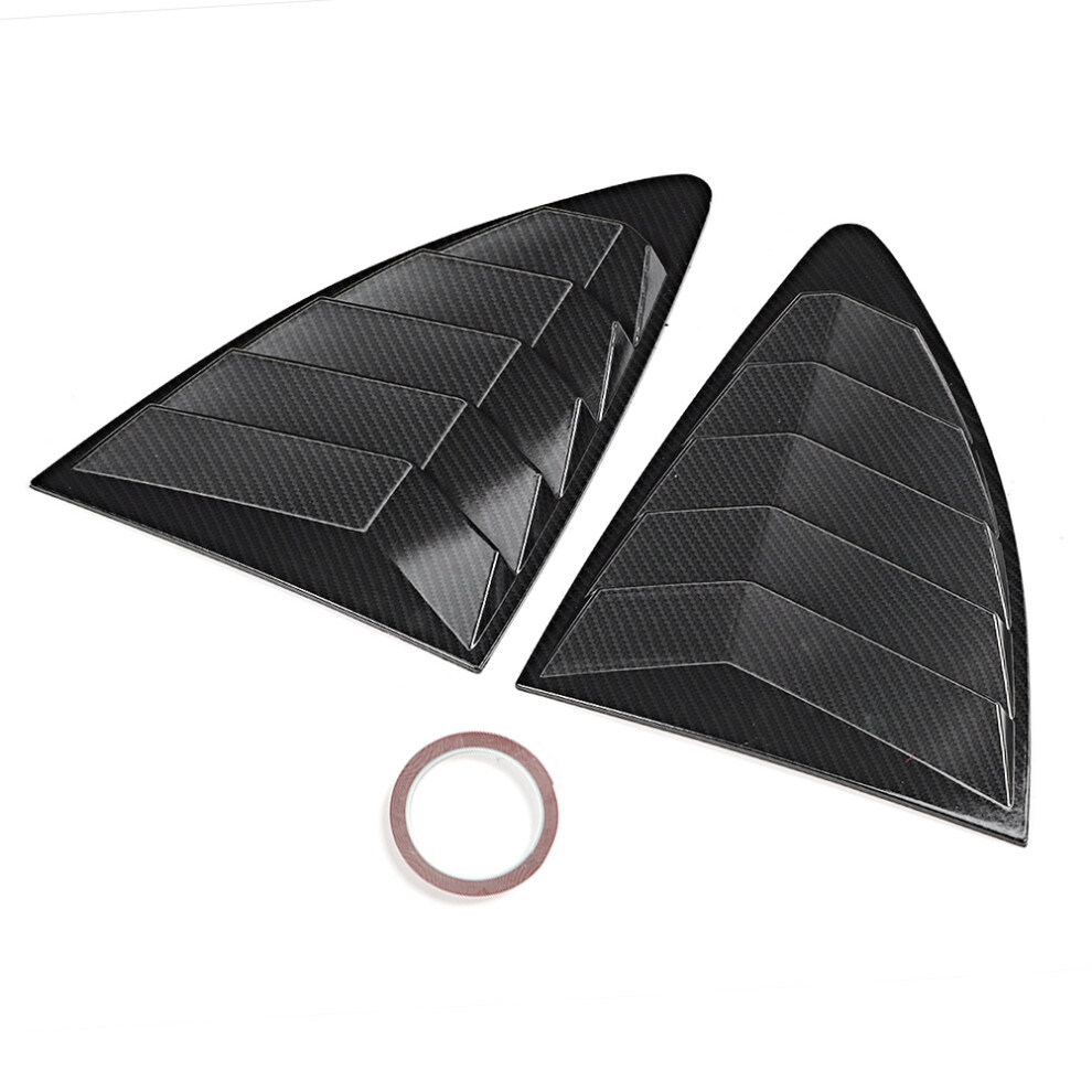 Carbon Fibre Textured Rear Window Louvers Set 7790334051160