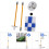 Golf Putting Green Flagpole Set with Blue/White Grid Flag, 82cm 1