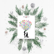 DIY Fingerprint Guestbook Canvas HK208 30x40cm Wedding Decor