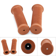 22mm Vintage Motorcycle Handlebar Grips 2PCS Yellow Brown