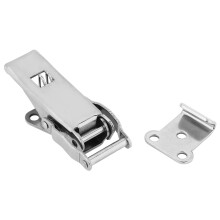 Stainless Steel Toggle Hasp - Heavy Duty Spring Loaded Latch for Cabinets