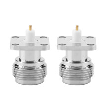 Koaxialer HF-Stecker, zuverlässiges Signal, geringe Verluste, wetterfeste N-Buchse mit Flanschanschluss für Außen- und Innenanwendungen, einfache