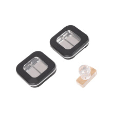 Set of 2 Black Square Powder Small Holder Portable Design-No. 4